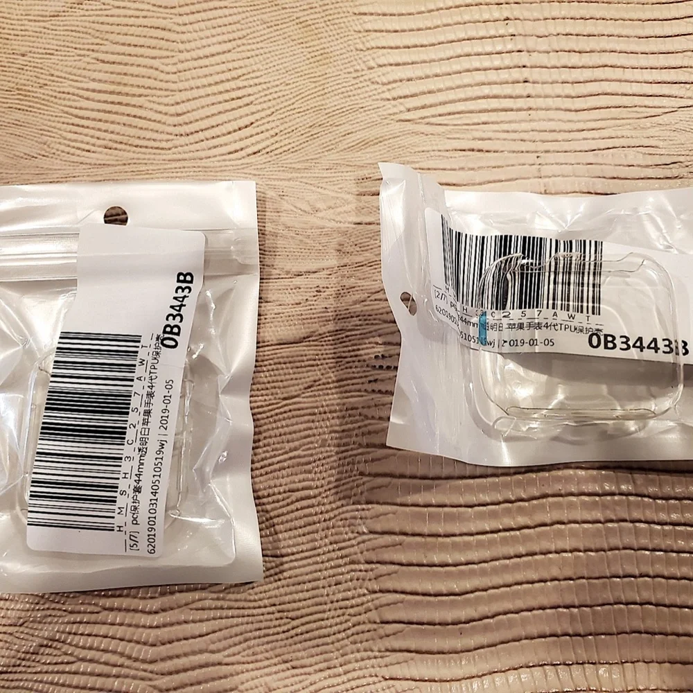 New Quality Flexible Clear Apple Series 4/5/6 Bumper Case + Screen Cover 44mm